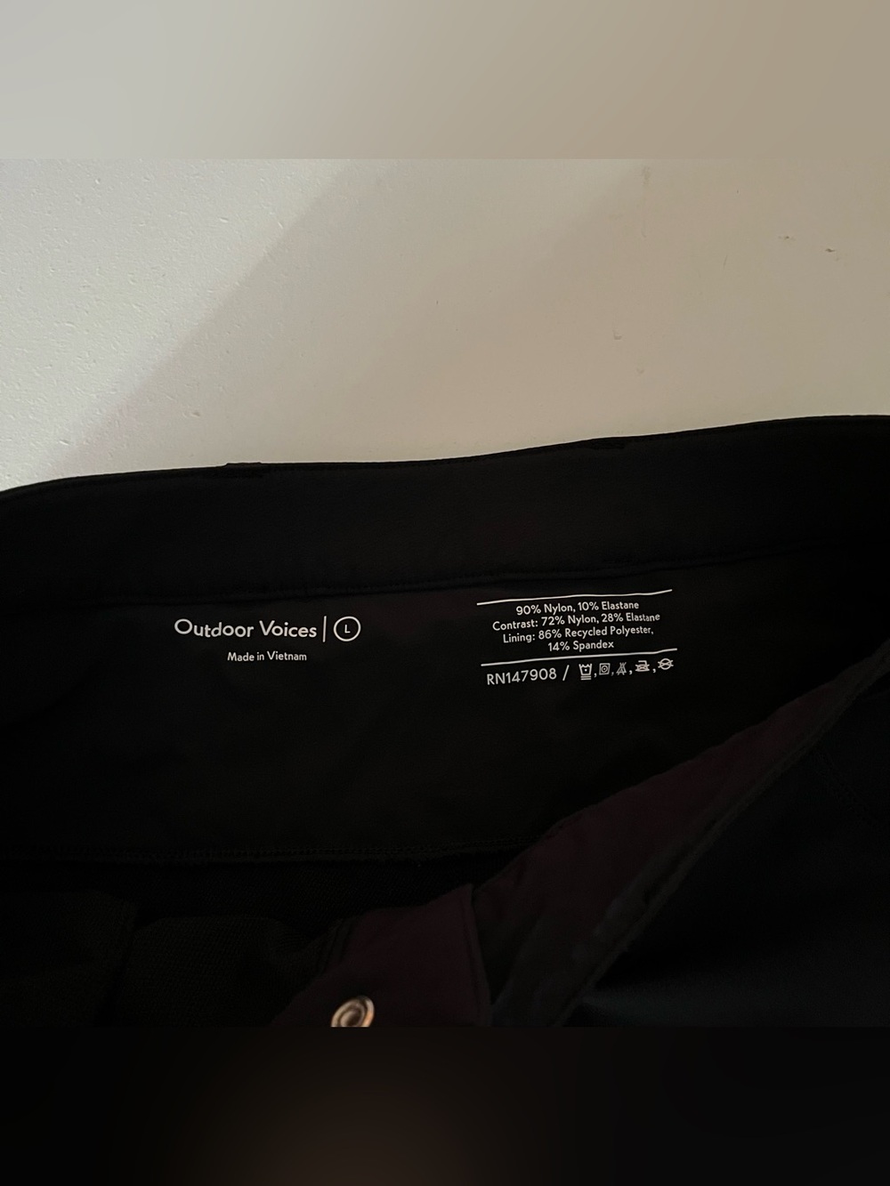 Women’s Outdoor Voices Black RecTrek Zip-Off Pants 3-way convertible shorts L - Picture 3 of 7